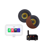 N-JOY CONNECT BADKAMERRADIO,  CONTROLLER (IPX7) + WAND LADER + RUMBA SPEAKERSET (BRUSHED COPPER) BLUETOOTH / 30 WATT / 230V/12V